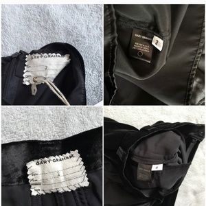 Gary Graham black Gothic Chic Velvet Crop Pants